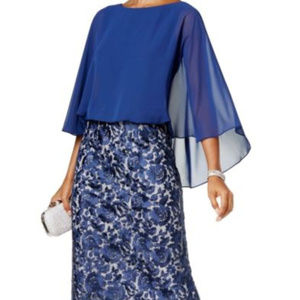 Alex Evenings Women's  Floral Popover dress